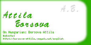 attila borsova business card